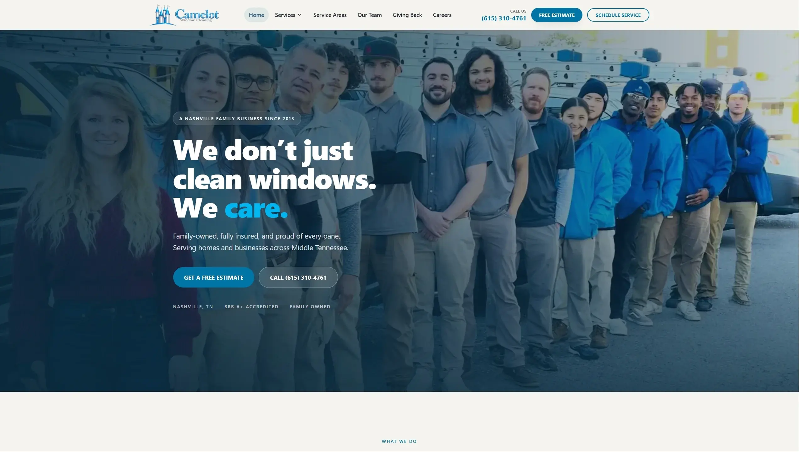 Camelot Window Cleaning — Website & SEO project